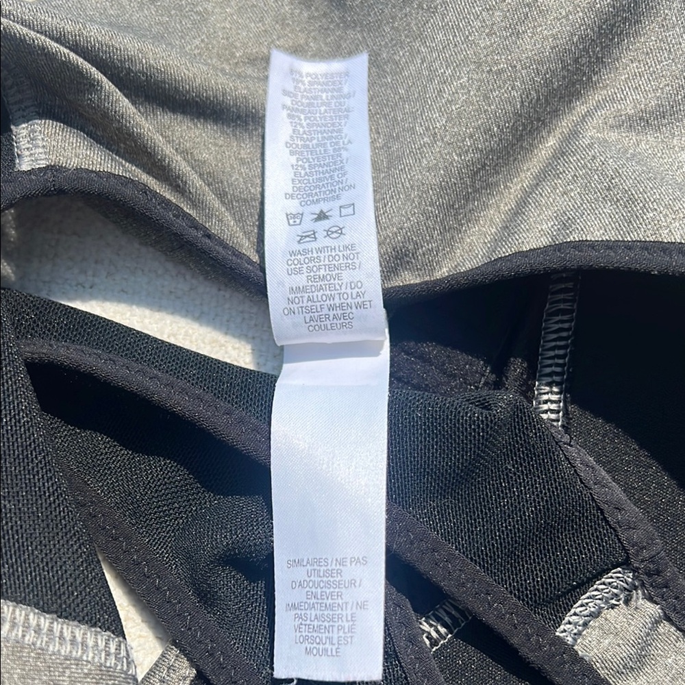 Nike Grey‎ and Black Performance Sports Bra with Mesh Style Racerback - Picture 6 of 7